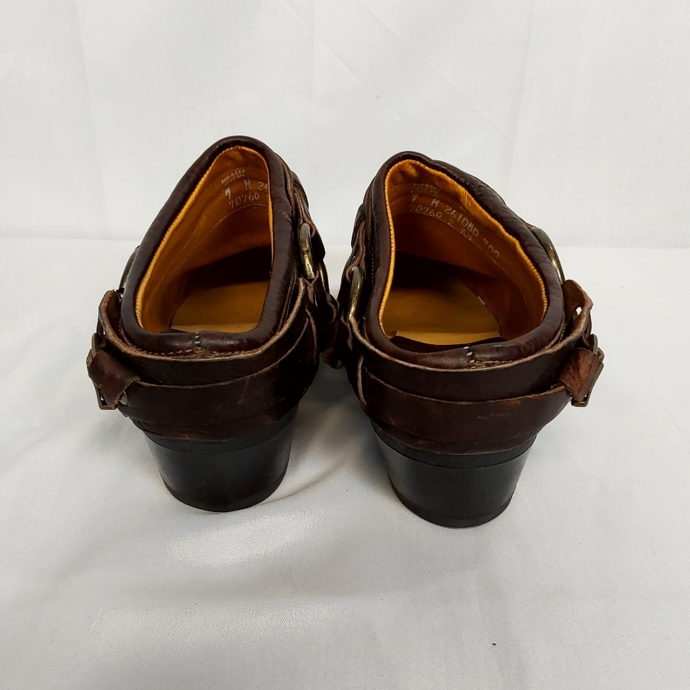 Frye Western Belted Harness Mule Slides - Picture 8 of 14